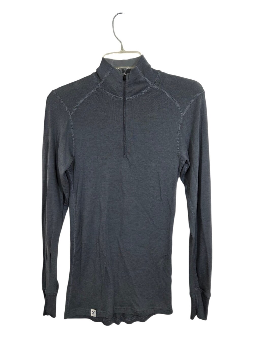 Ibex Men's Merino Wool Baselayer Top Quarter Zip Grey  Large Outdoors Activewear